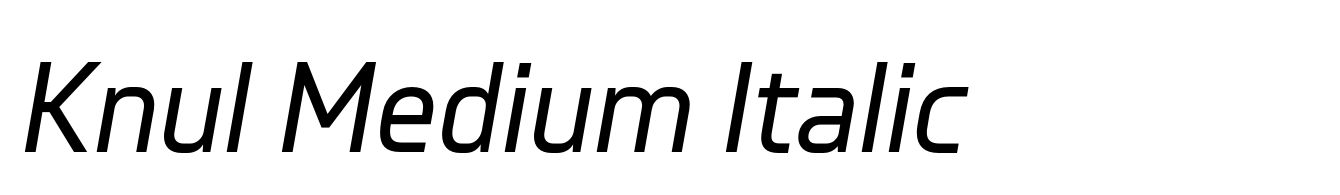 Knul Medium Italic